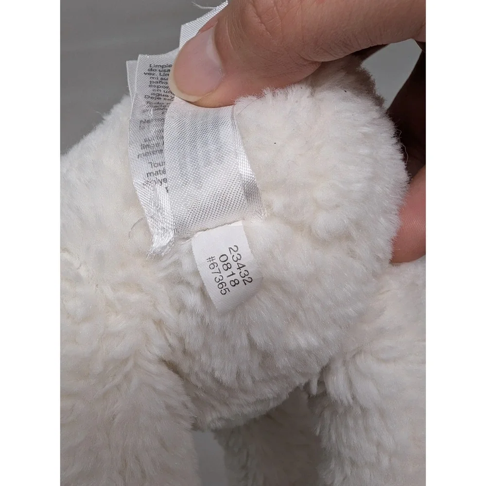 Carters‎ White Plush Kitty Cat Kitten Gold Bow 2017 Baby Lovey Animal